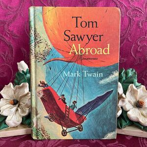 1967 Tom Sawyer Abroad by Mark Twain. Unabridged. Illustrated Vintage Book